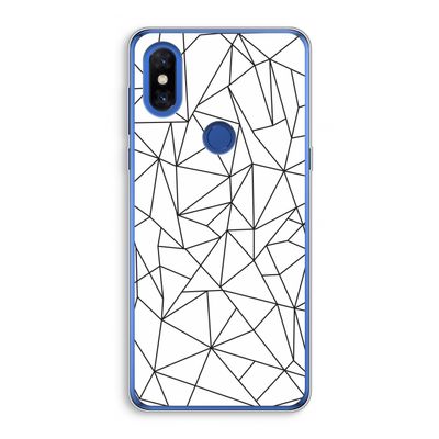 Geometrische lijnen zwart: Xiaomi Mi Mix 3 Transparant Hoesje