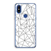 Geometrische lijnen zwart: Xiaomi Mi Mix 3 Transparant Hoesje
