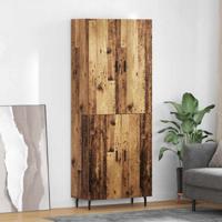 Hoge kast 2 pcs Oud Hout Bewerkt hout