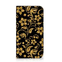 iPhone 15 Smart Cover Gouden Bloemen