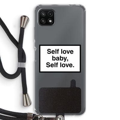 Self love: Samsung Galaxy A22 5G Transparant Hoesje met koord