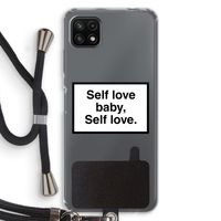 Self love: Samsung Galaxy A22 5G Transparant Hoesje met koord