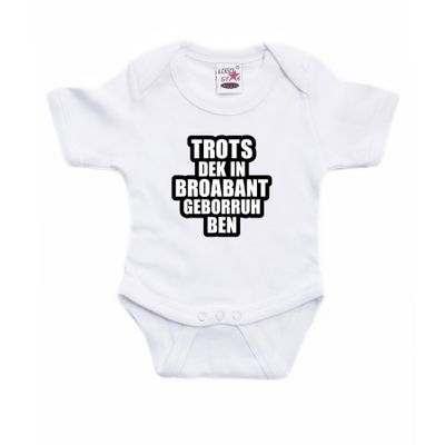 Trots in Broabant geborruh cadeau baby rompertje wit jongen/meisje