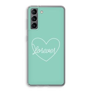 Forever heart pastel: Samsung Galaxy S21 Transparant Hoesje