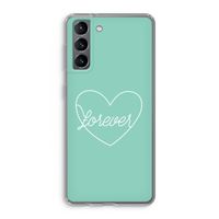 Forever heart pastel: Samsung Galaxy S21 Transparant Hoesje