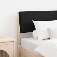 Gestoffeerd hoofdbord Zwart 80 cm Massief grenenhout