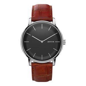 ARTUUR Sterling - Polshorloge - Bruin Croco