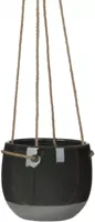 Mica Decorations Resa hangpot rond 16,5x13,5cm donkergrijs