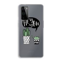 Hey you cactus: OnePlus 9 Pro Transparant Hoesje