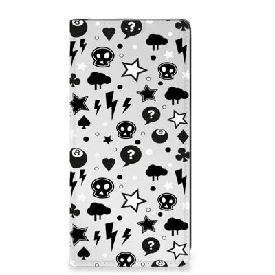 Mobiel BookCase Motorola Edge 40 Pro Silver Punk Mobiel BookCase Motorola Edge 40 Pro Silver Punk