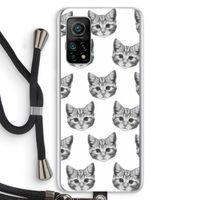 Kitten: Xiaomi Mi 10T 5G Transparant Hoesje met koord