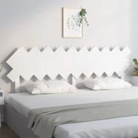 Hoofdbord 196x3x80,5 cm massief grenenhout wit