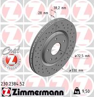 Remschijf SPORT REMSCHIJF COAT Z ZIMMERMANN, Remschijftype: Binnen geventileerd, u.a. fÃ¼r Fiat, Lancia, VW, Chrysler, Dodge