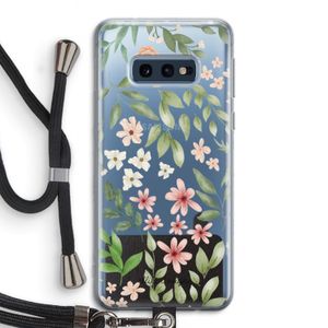 Botanical sweet flower heaven: Samsung Galaxy S10e Transparant Hoesje met koord
