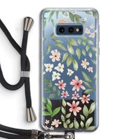 Botanical sweet flower heaven: Samsung Galaxy S10e Transparant Hoesje met koord