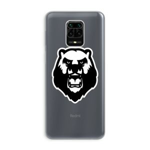 Angry Bear (white): Xiaomi Redmi Note 9 Pro Transparant Hoesje