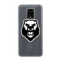 Angry Bear (white): Xiaomi Redmi Note 9 Pro Transparant Hoesje