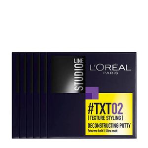 L’Oréal Paris Studio Line #TXT 02 Deconstructing Putty - 6 x 75 ml - Putty - Voordeelverpakking