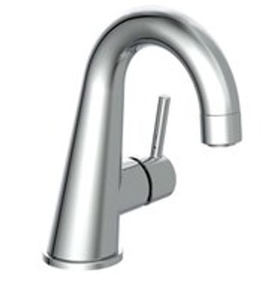 PISA ééngreepsmengkraan wastafel, chroom met hoge uitloop keramische schijven geluidsarme, verwisselbare 25 mm cartouche hoogwaardige mousseur CASCADE® SLC flexibele metalen aansluitslangen