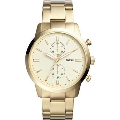 Fossil goudkleurig roestvrij staal Townsman chronograaf horloge FSFS5348