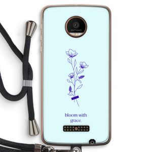 Bloom with grace: Motorola Moto Z Force Transparant Hoesje met koord