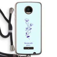 Bloom with grace: Motorola Moto Z Force Transparant Hoesje met koord