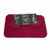 StayPut Antislip placemat en onderzetter set rood