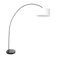 Steinhauer BooglampSolva zwart met kap wit - 3897ZW