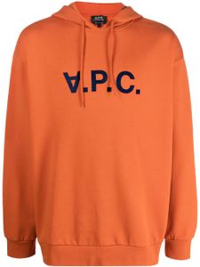 A.P.C. hoodie à logo V.P.C imprimé - Orange