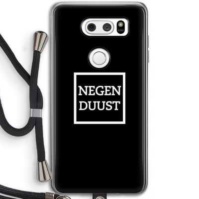 Negenduust black: LG V30 Transparant Hoesje met koord