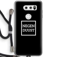 Negenduust black: LG V30 Transparant Hoesje met koord