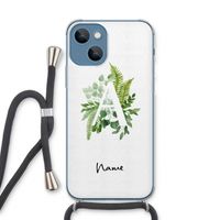 Green Brush: iPhone 13 Transparant Hoesje met koord
