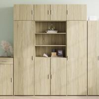 Hoge kast 80x42,5x185 cm bewerkt hout sonoma eikenkleurig