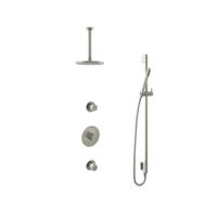 Hotbath Buddy - Inbouw Regendoucheset - 2 Stopkranen - Thermostatisch - Plafondbuis 30 cm - Hoofddouche 200 mm - Staafhanddouche - Glijstang 900 mm - Waterbesparend - V02