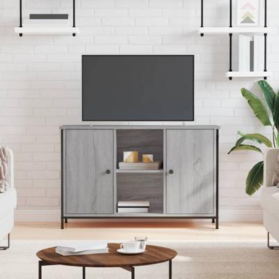 Tv-meubel 100x35x65 cm bewerkt hout grijs sonoma eikenkleurig
