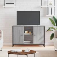 Tv-meubel 100x35x65 cm bewerkt hout grijs sonoma eikenkleurig