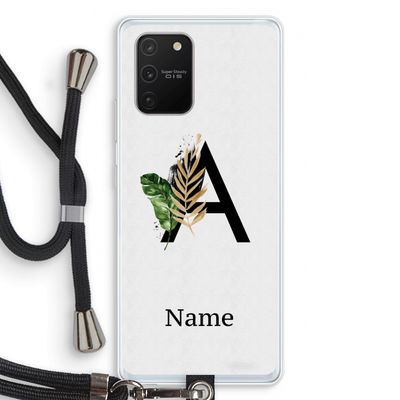 Charcoal Flora: Samsung Galaxy S10 Lite Transparant Hoesje met koord