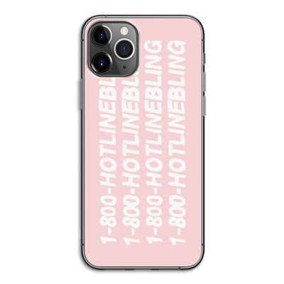 Hotline bling pink: iPhone 11 Pro Transparant Hoesje