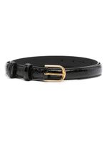 Nili Lotan crocodile-embossed leather belt - Noir