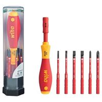 Electric slimVario starter pack, sleufkop Xeno sleufkop Pozidriv 2831 T703 7-delig SoftFinish Wiha
