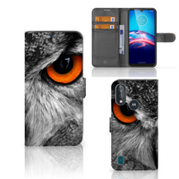 Bookcase Moto E6s Telefoonhoesje met Pasjes Uil - thumbnail