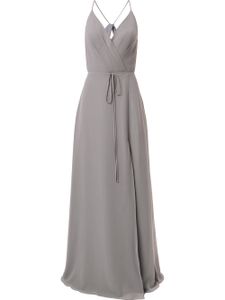 Marchesa Notte Bridesmaids robe longue à taille nouée - Gris