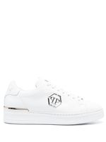 Philipp Plein baskets Hexagon en cuir - Blanc