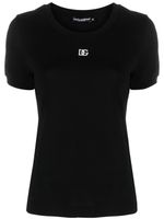 Dolce & Gabbana t-shirt à ornements en cristal - Noir