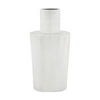 Vaas metaal H28,5cm wit