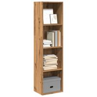 Boekenkast 40x30x152 cm bewerkt hout artisanaal eikenkleurig - thumbnail
