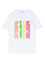 MSGM Kids t-shirt en coton à logo imprimé - Blanc - thumbnail