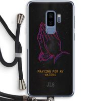 Praying For My Haters: Samsung Galaxy S9 Plus Transparant Hoesje met koord
