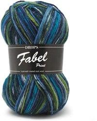 Drops Fabel Print 677 Green-turquoise