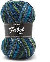 Drops Fabel Print 677 Green-turquoise